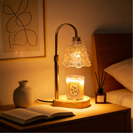 Lullaxx Yellow Table Candle Warmer Lamp with Timer and Dimming for NEW