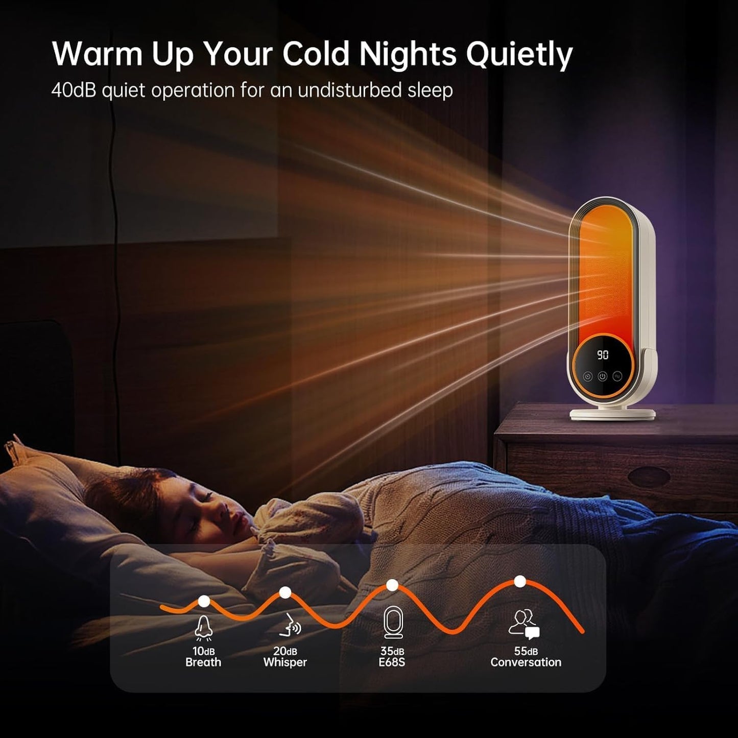 MisenFar Space Heater for Indoor Use Efficient Heating Overheat Protection DEMO