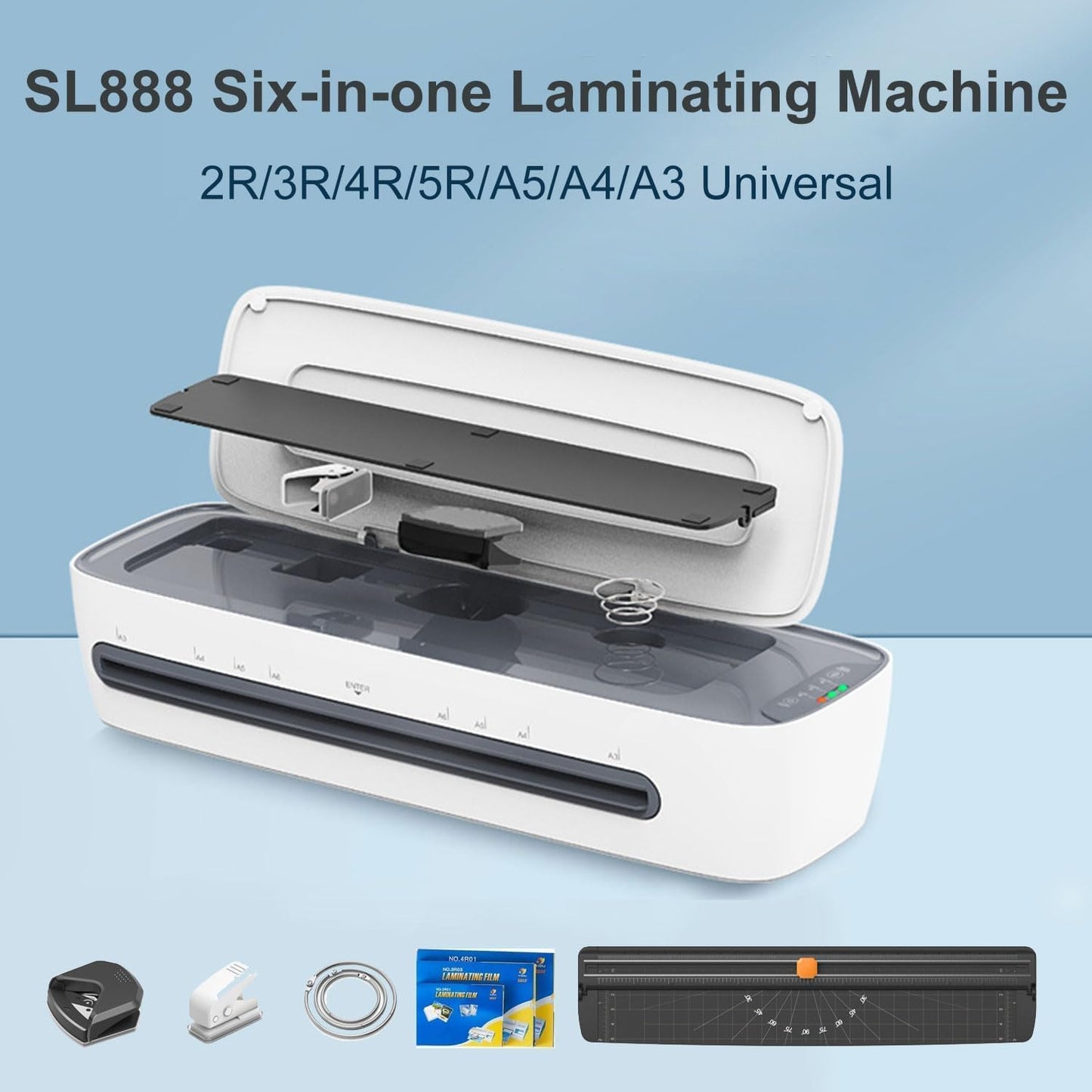 PFATURKHN A3 Thermal Laminator with Paper Trimmer Desktop Office Equipment DEMO