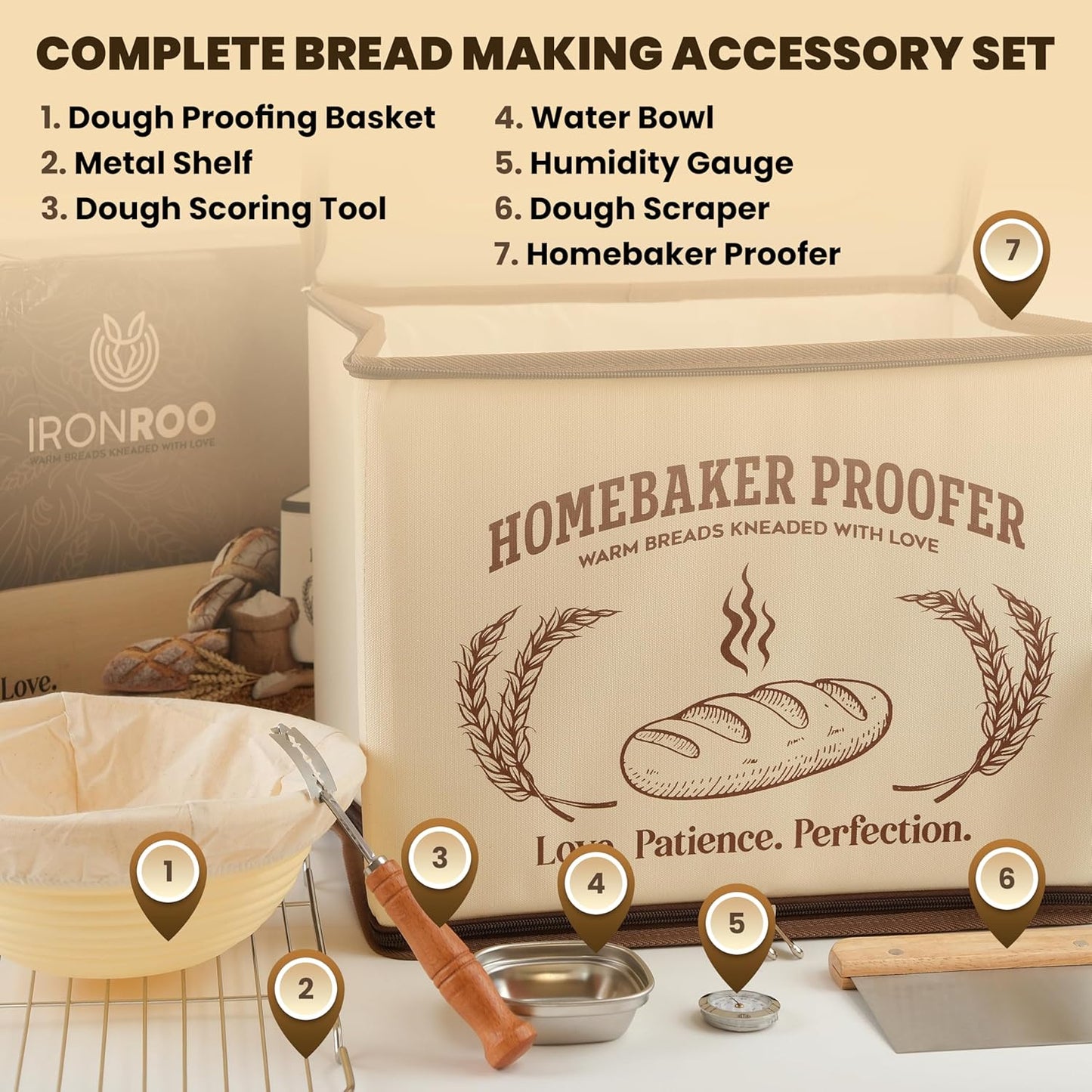 Ironroo Insulated Containers Heated Bread Proofing Box, Cream, 43 x 10.5 NEW