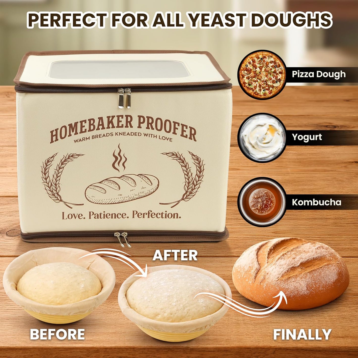 Ironroo Insulated Containers Heated Bread Proofing Box, Cream, 43 x 10.5 NEW