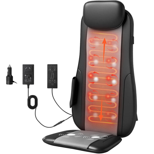 Kovizen Shiatsu Back Massager Cushion with Heat and Height Adjustment Black NEW