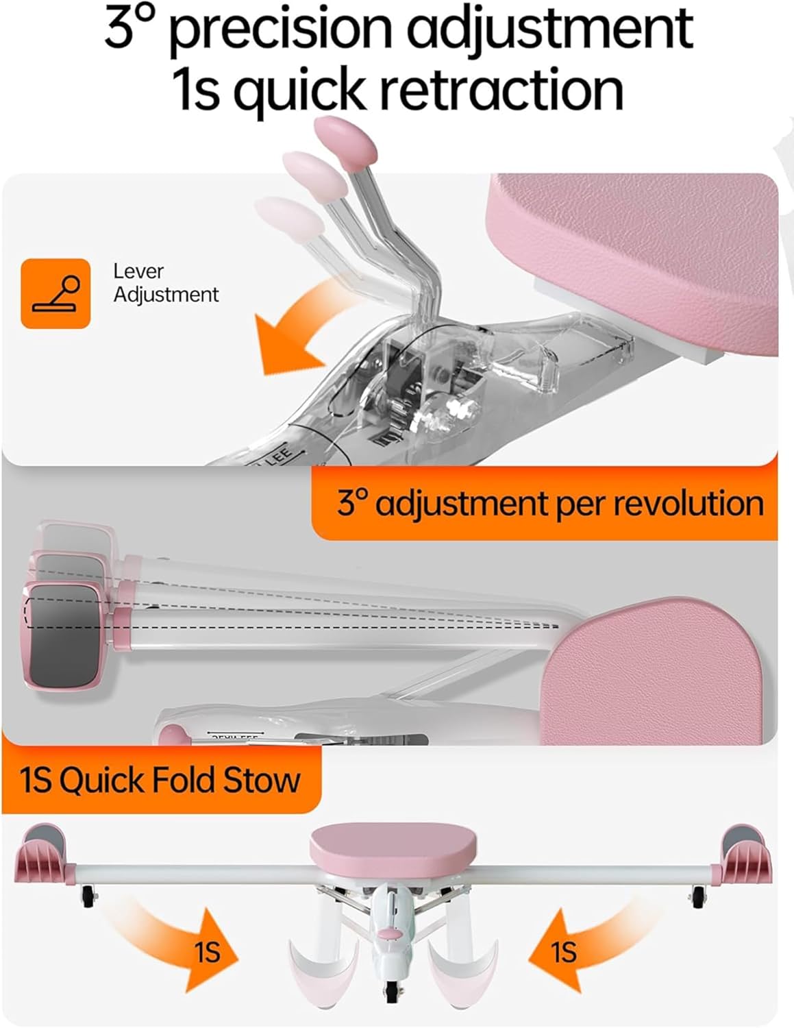 CHUCII Pink Weight Machines Leg Stretcher for Improved Flexibility and DEMO