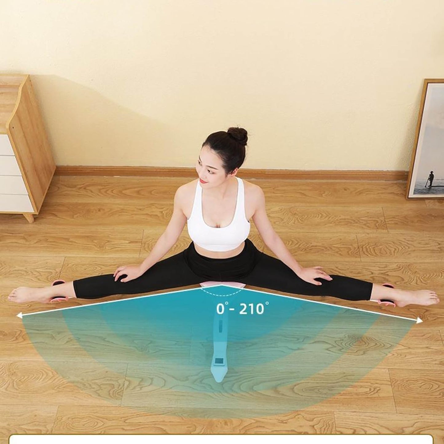 CHUCII Pink Weight Machines Leg Stretcher for Improved Flexibility and DEMO