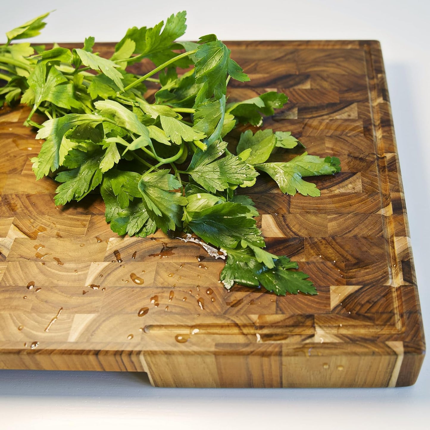 BABILONIA Teak Wood Chopping Board Extra Thick 1.7 Inch Butcher Block for NEW