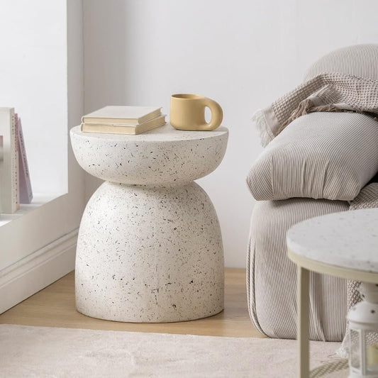 BRMM MIA End Tables White End Table Vintage Terrazzo Bedside Nightstand DEMO