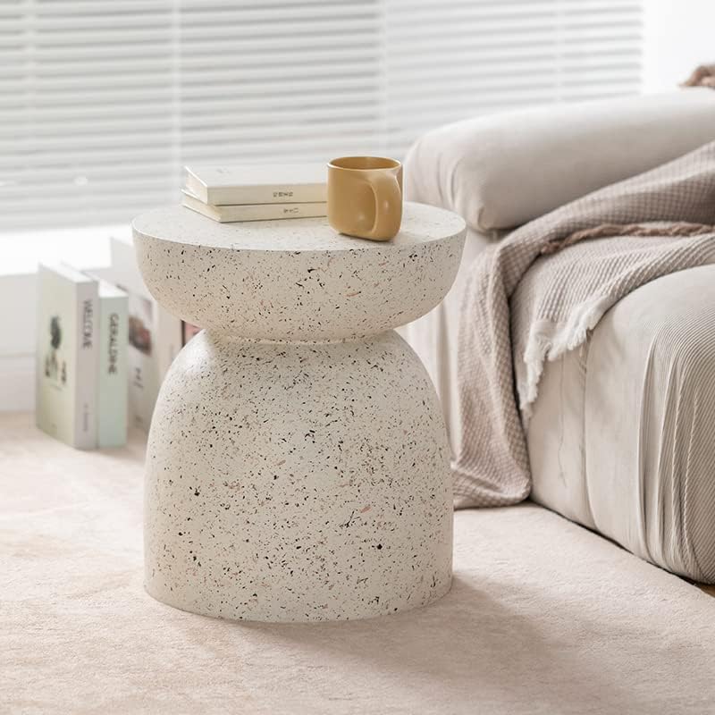 BRMM MIA End Tables White End Table Vintage Terrazzo Bedside Nightstand DEMO