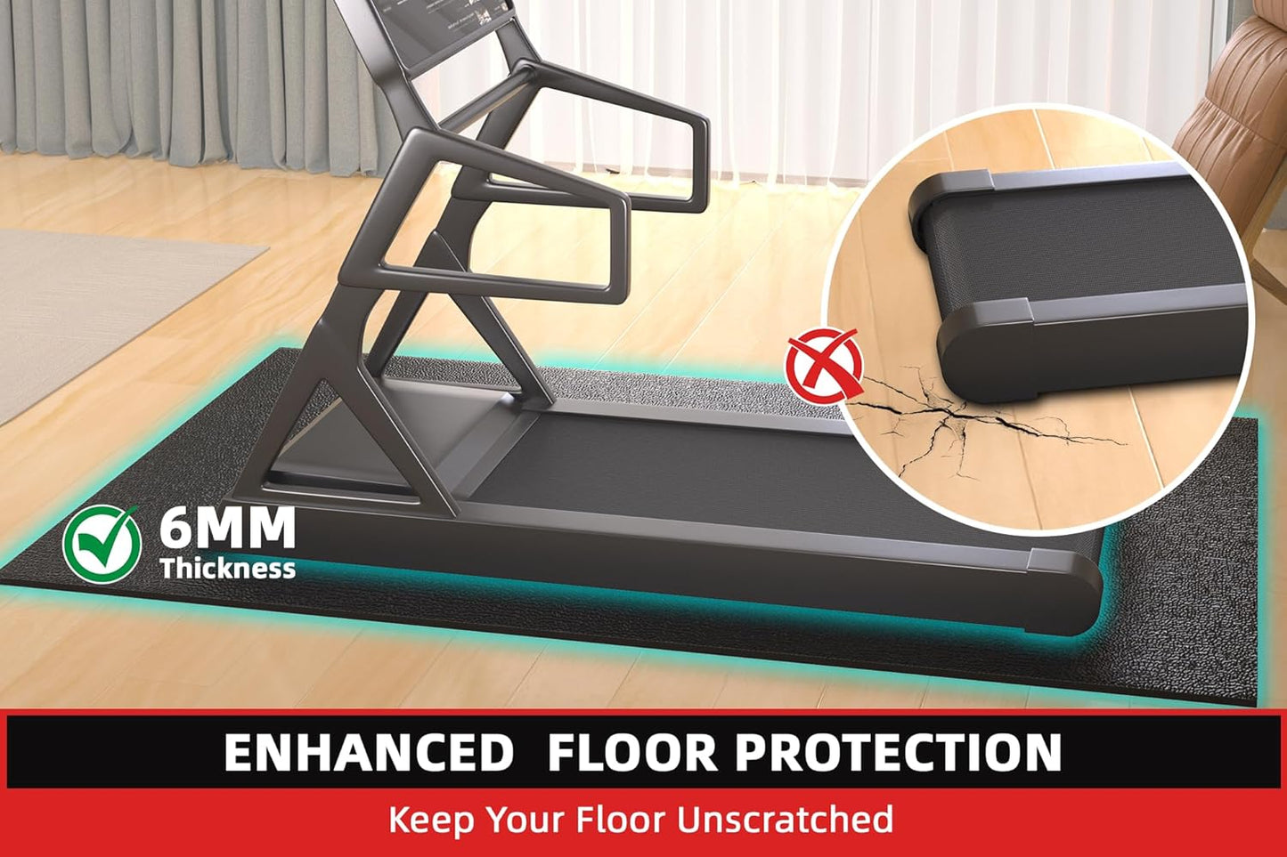 GymCope Exercise Equipment Mat Durable Polyvinyl Chloride Protective Floor NEW