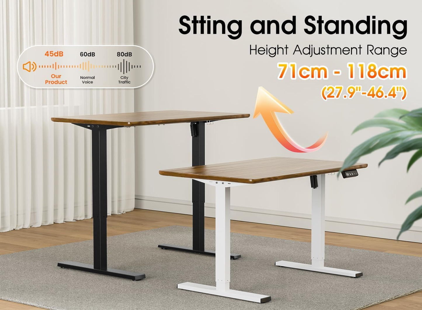 Xyndyx Height Desks Adjustable Electric Sit Stand Frame, 2 Motor, DEMO