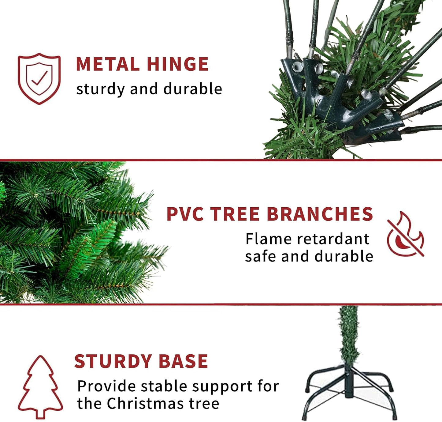 BUJI Trees Artificial Christmas Tree with Integrated LED Lights Warm DEMO