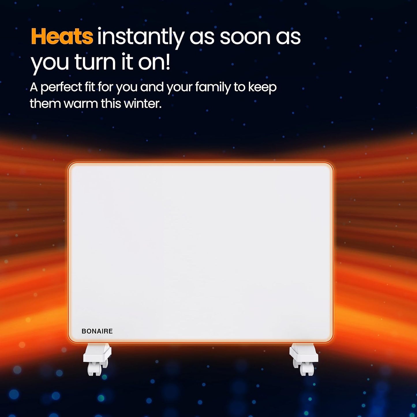 Bonaire 1000W Heating Smart WiFi Electric Panel Heater Touchscreen Display DEMO