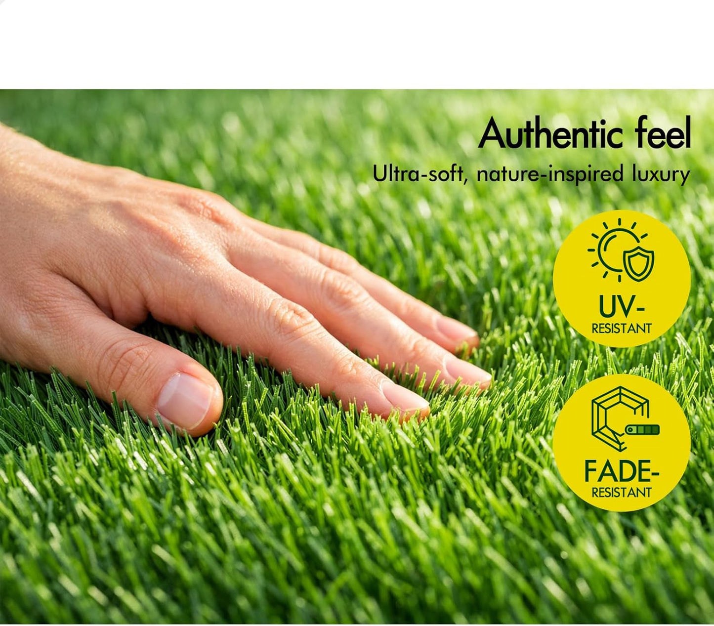 OTANIC Artificial Yarn Grass 1x10m Synthetic Turf 35mm Pile Height 4-Tone NEW
