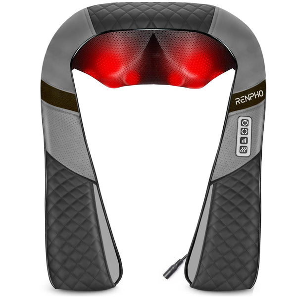 RENPHO Grey Neck and Back Massager with Heat Therapy for Pain Relief  NEW