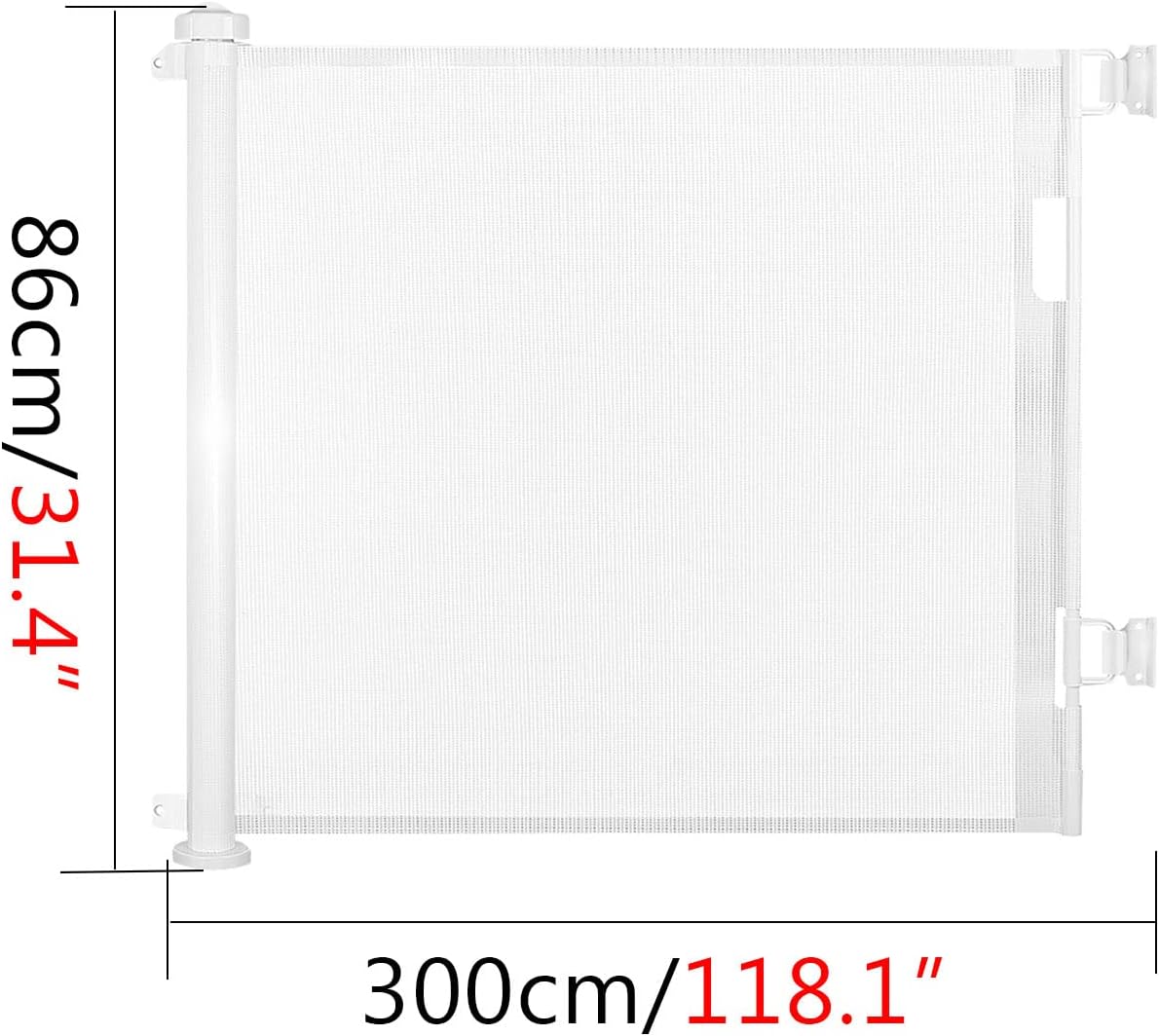 DoxCot Retractable Baby Gate Extends to 118" Wide Mesh Door & Stair Gates DEMO