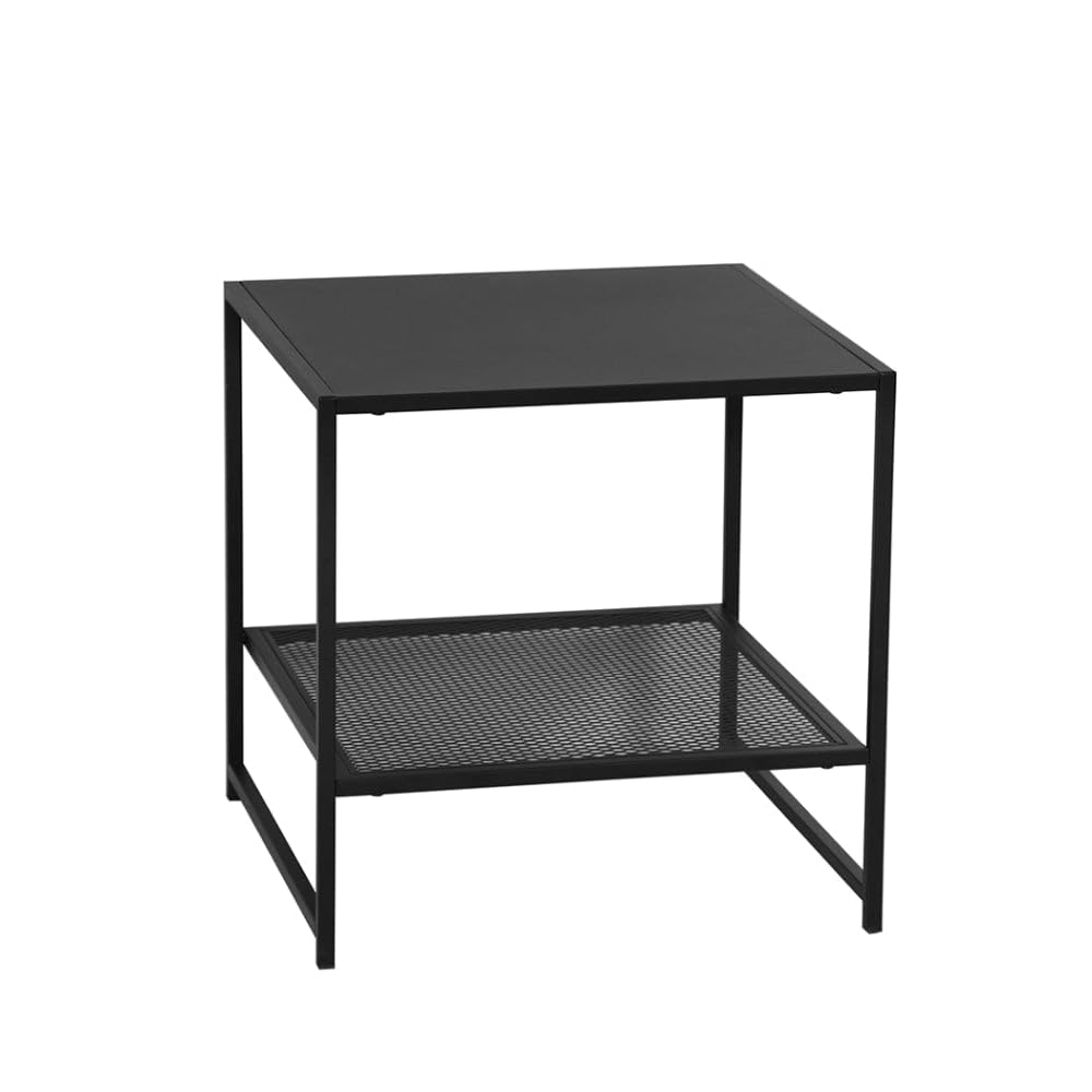 Levede Open End Tables Design Steel End Table 2-Tier Compact Storage Clear NEW