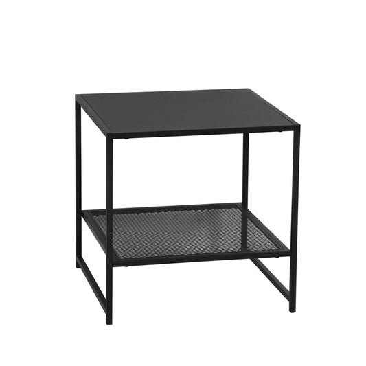 Levede Open End Tables Design Steel End Table 2-Tier Compact Storage Clear NEW