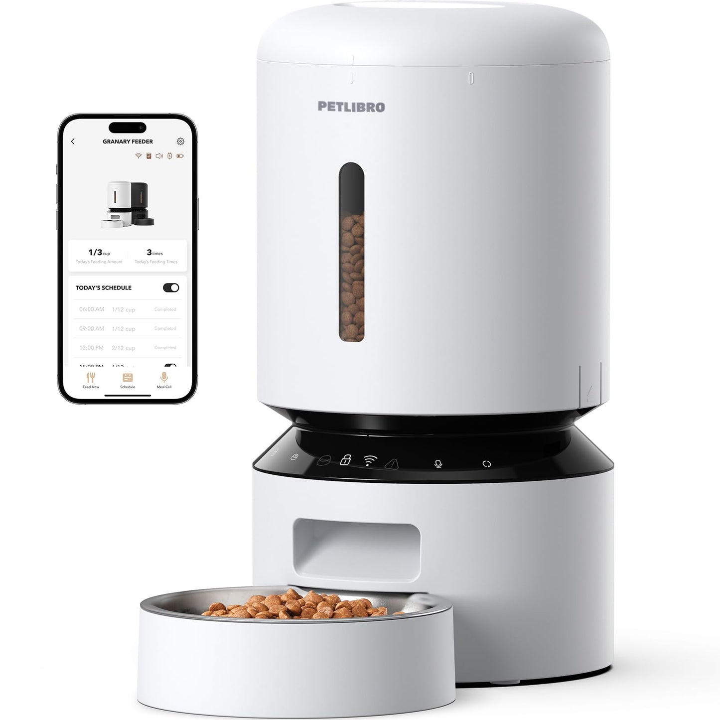 PETLIBRO Automatic Cat Feeder Smart WiFi App Control Acrylonitrile NEW