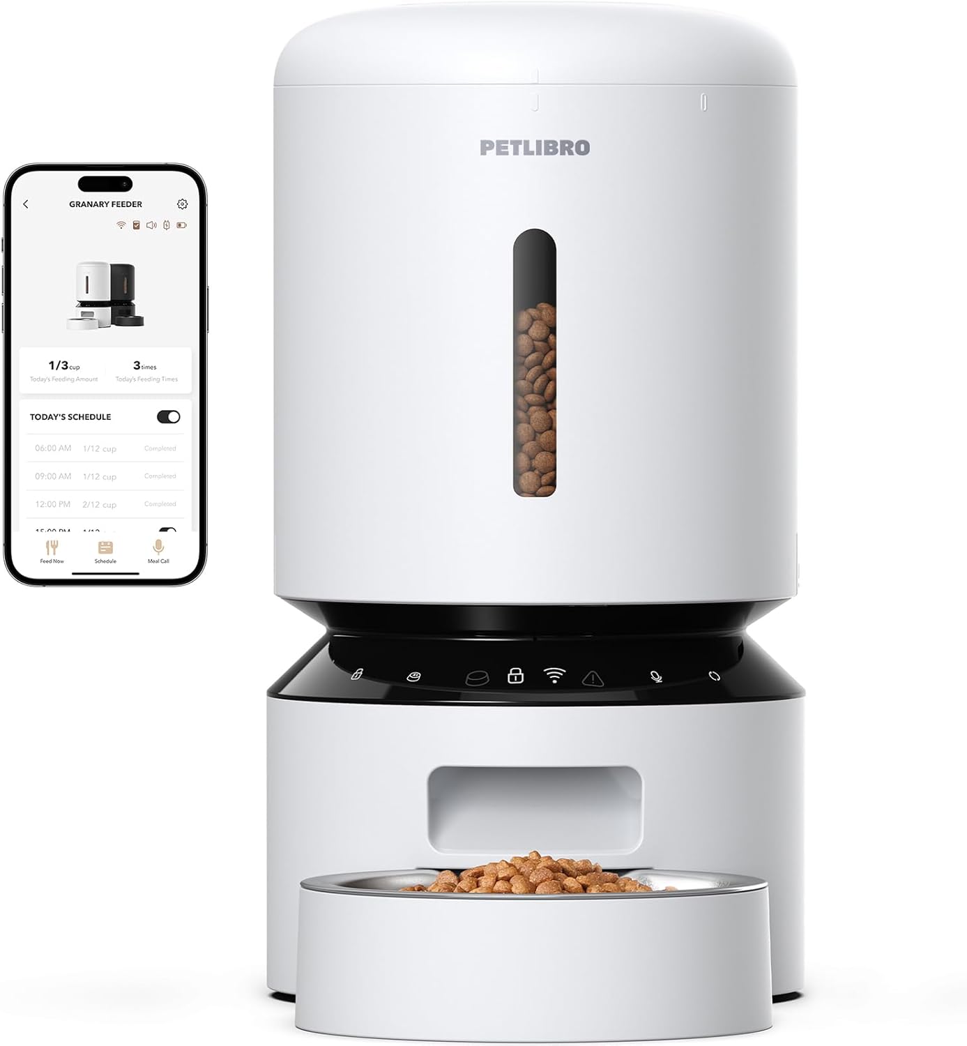 PETLIBRO Automatic Cat Feeder Smart WiFi App Control Acrylonitrile NEW