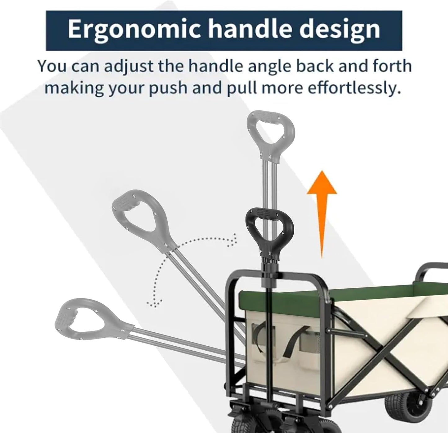 Menbyci Collapsible Garden Transportation Folding Wagon Portable Large DEMO