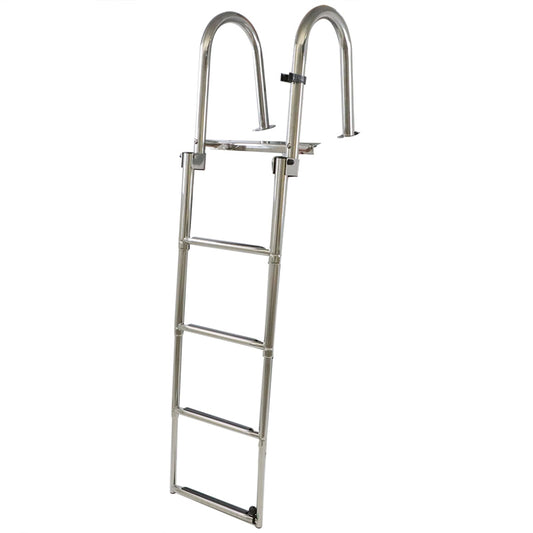 labwork Telescoping Stepstools Boat Ladder Foldable Stainless Steel 4 Step DEMO