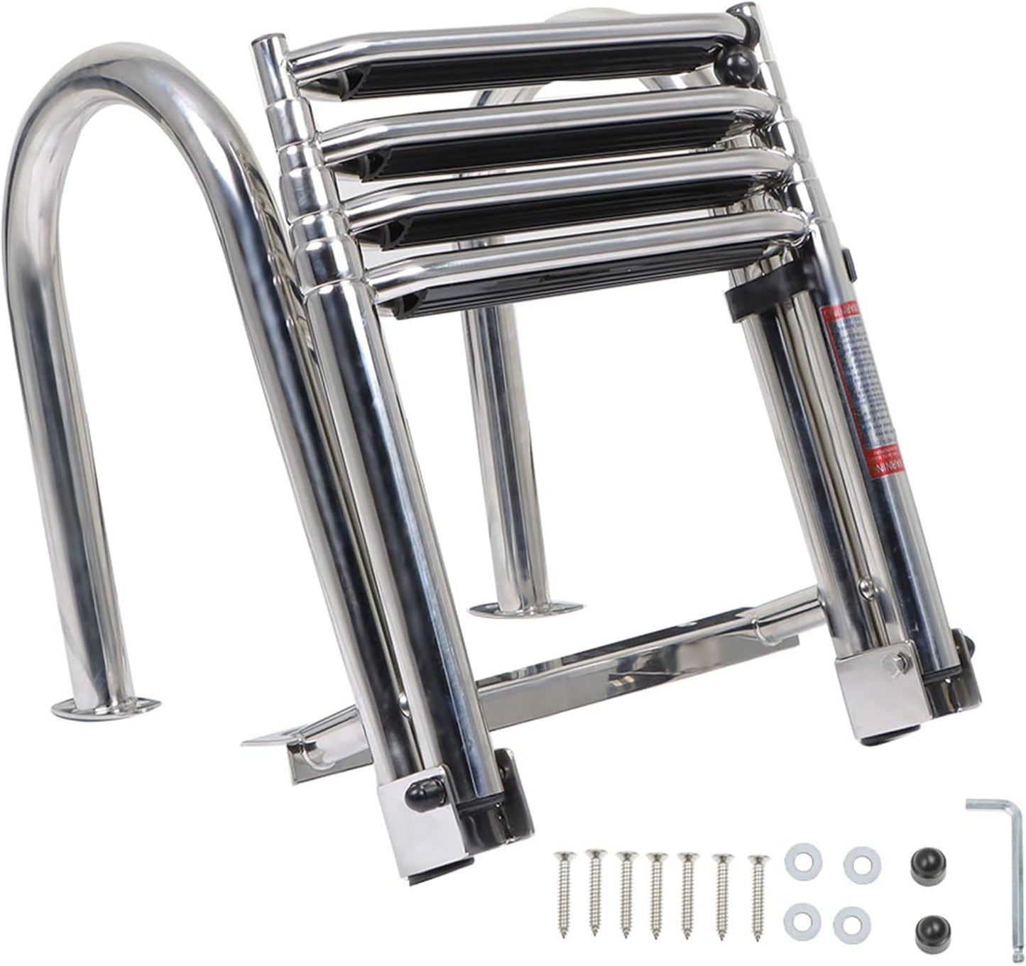 labwork Telescoping Stepstools Boat Ladder Foldable Stainless Steel 4 Step DEMO