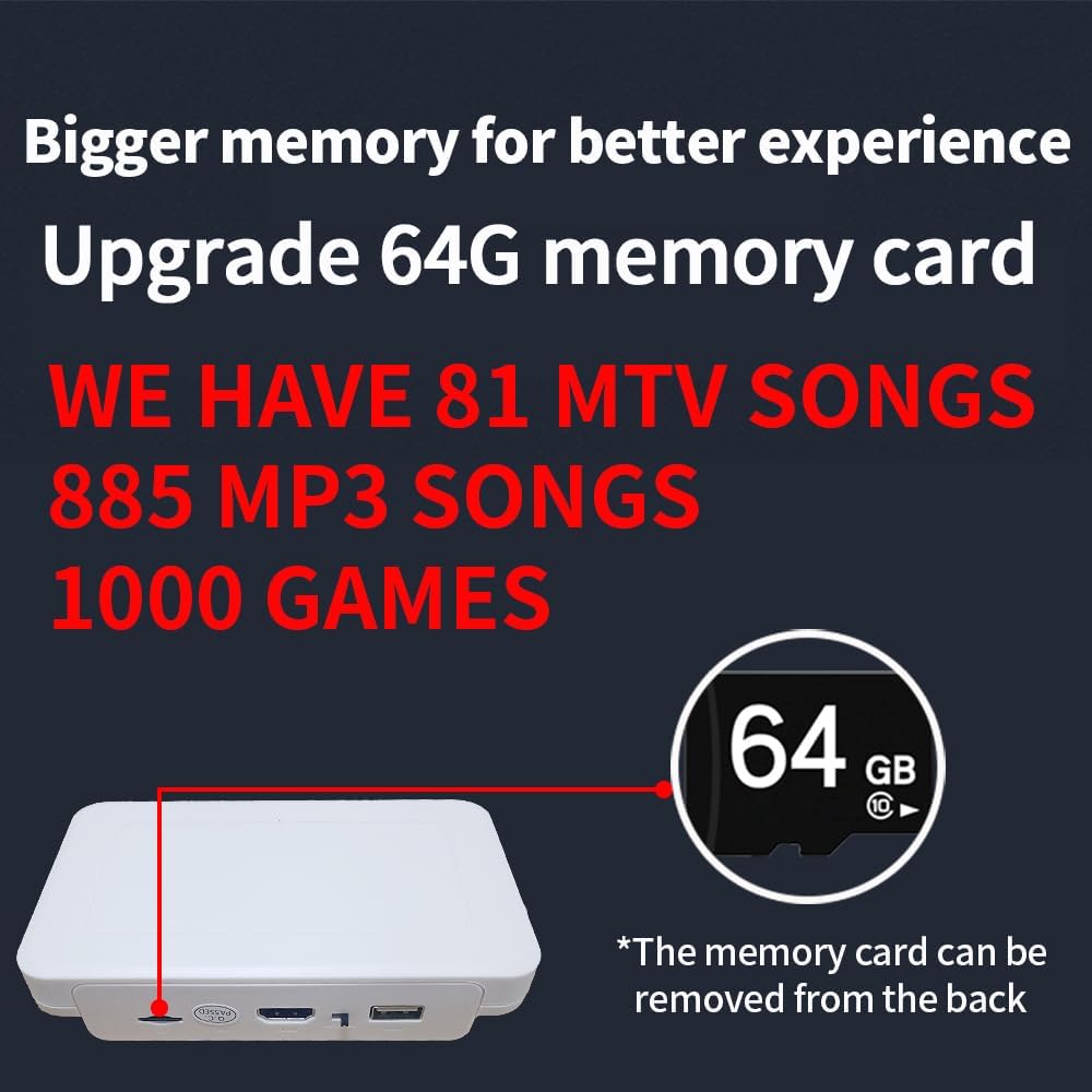 OZLET Streaming Clients Dance Mat 64GB Storage 1000 Games 885 Songs 81 MTV DEMO