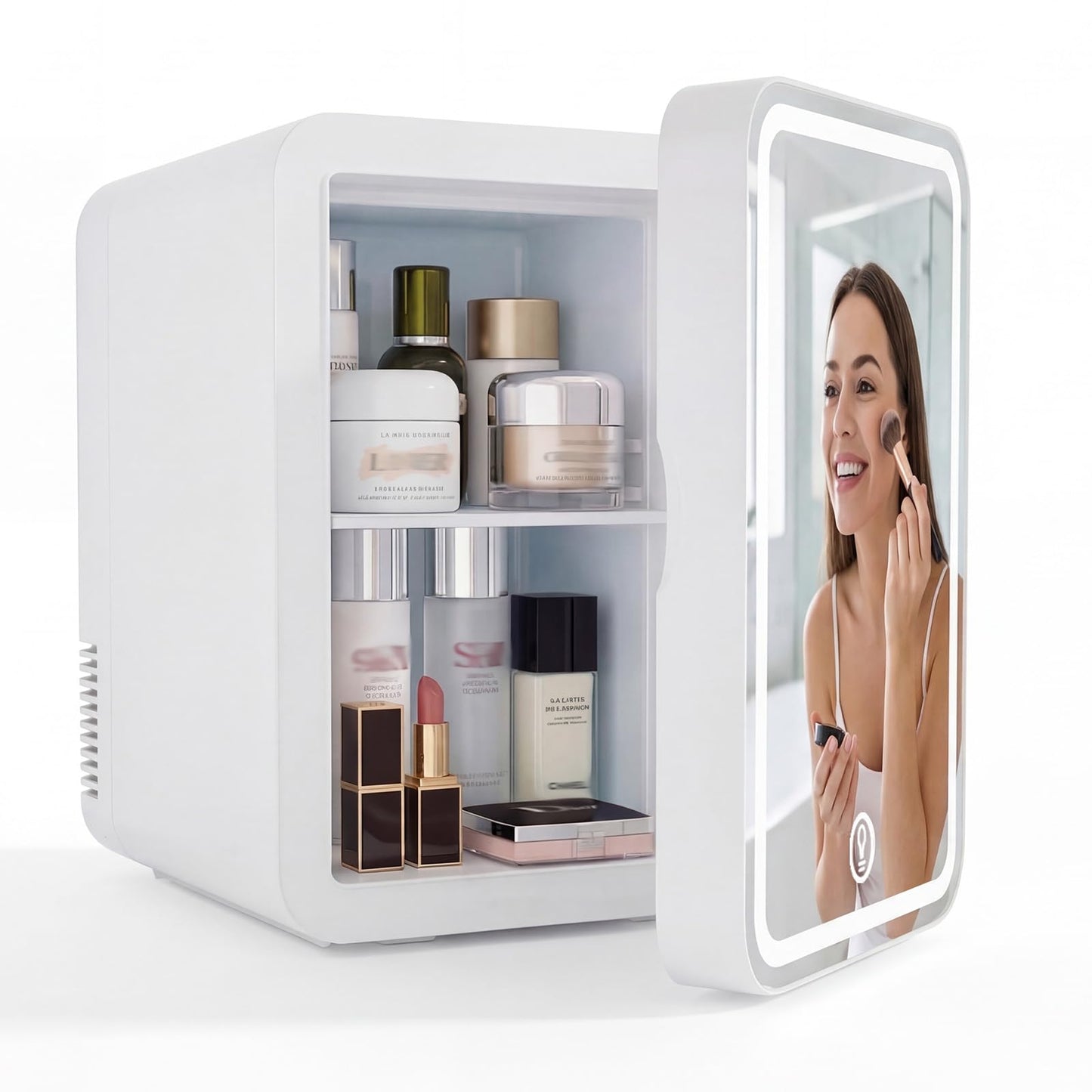 ADVWIN 8L Household Appliances White Mini Refrigerator and Personal Beauty DEMO