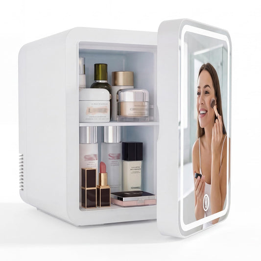 ADVWIN 8L Household Appliances White Mini Refrigerator and Personal Beauty DEMO
