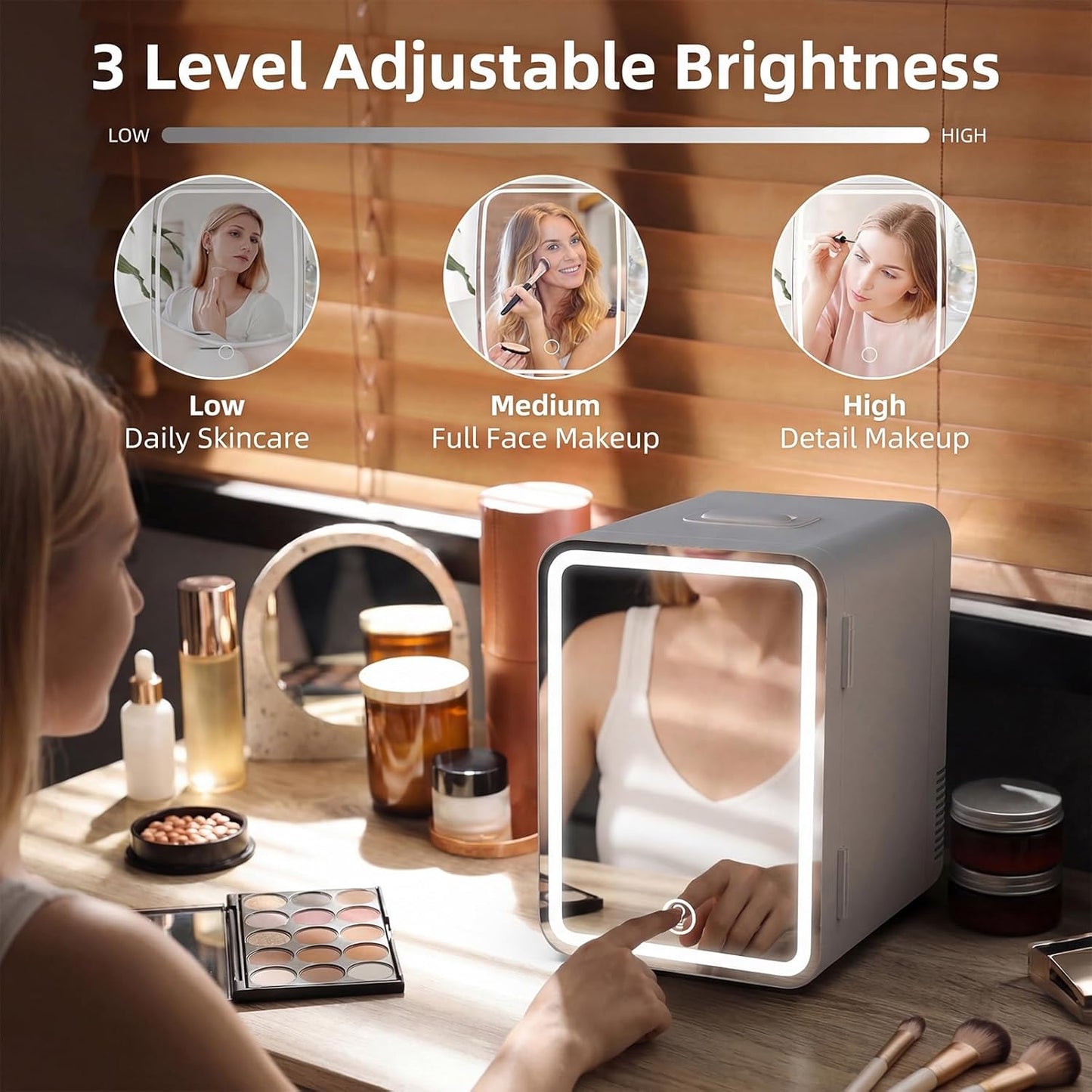 ADVWIN 8L Household Appliances White Mini Refrigerator and Personal Beauty DEMO