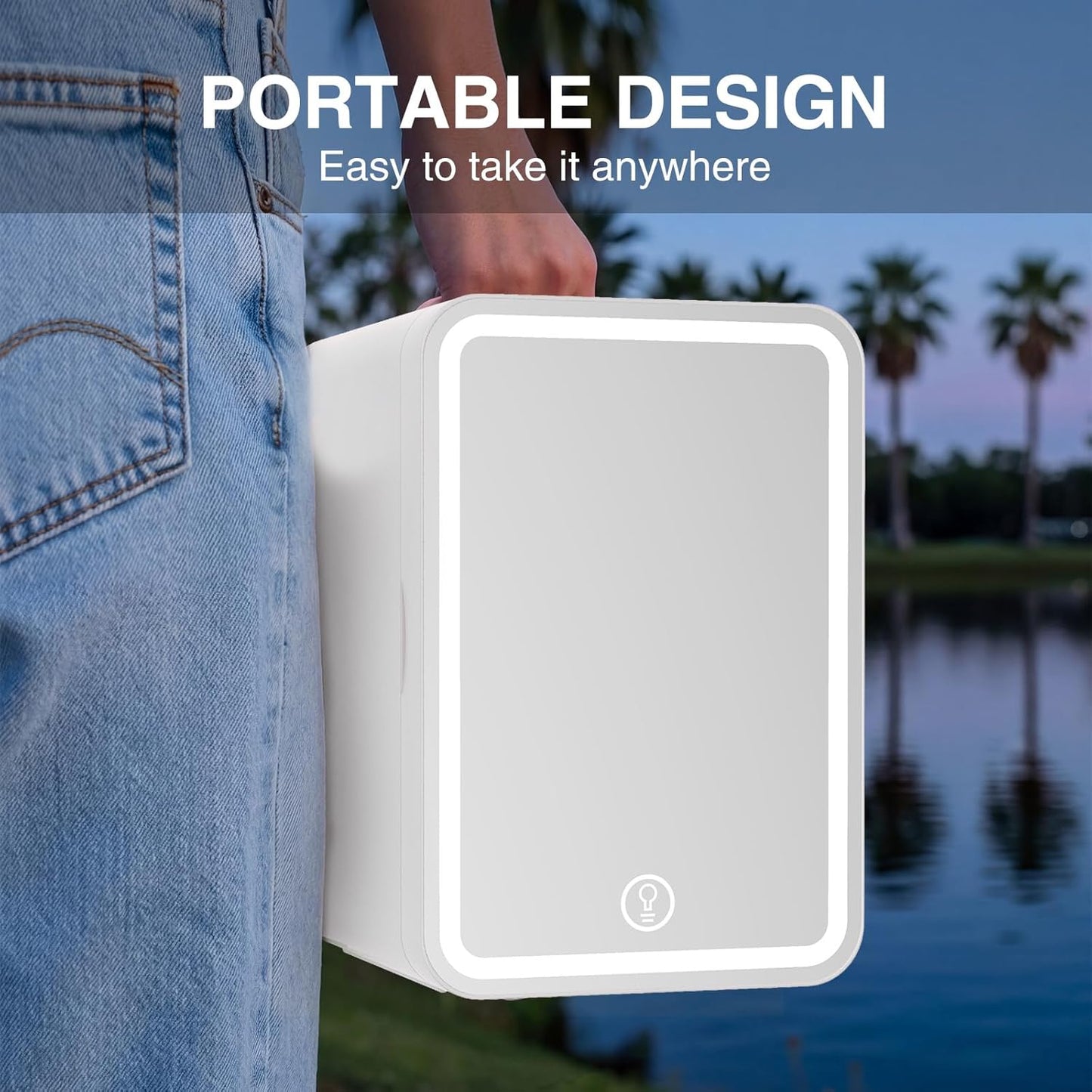 ADVWIN 8L Household Appliances White Mini Refrigerator and Personal Beauty DEMO