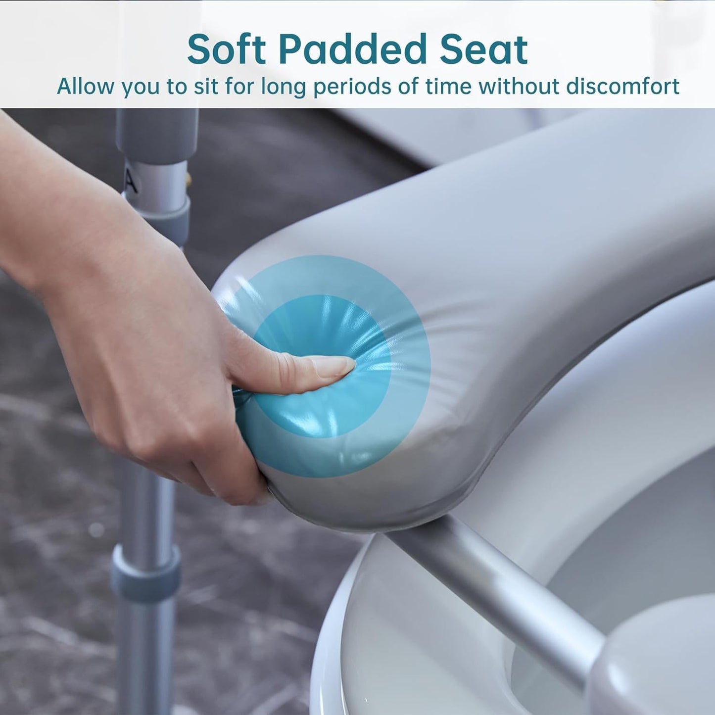 RYUUSEI Raised Toilet Seat with Handles Adjustable Height Bathroom DEMO