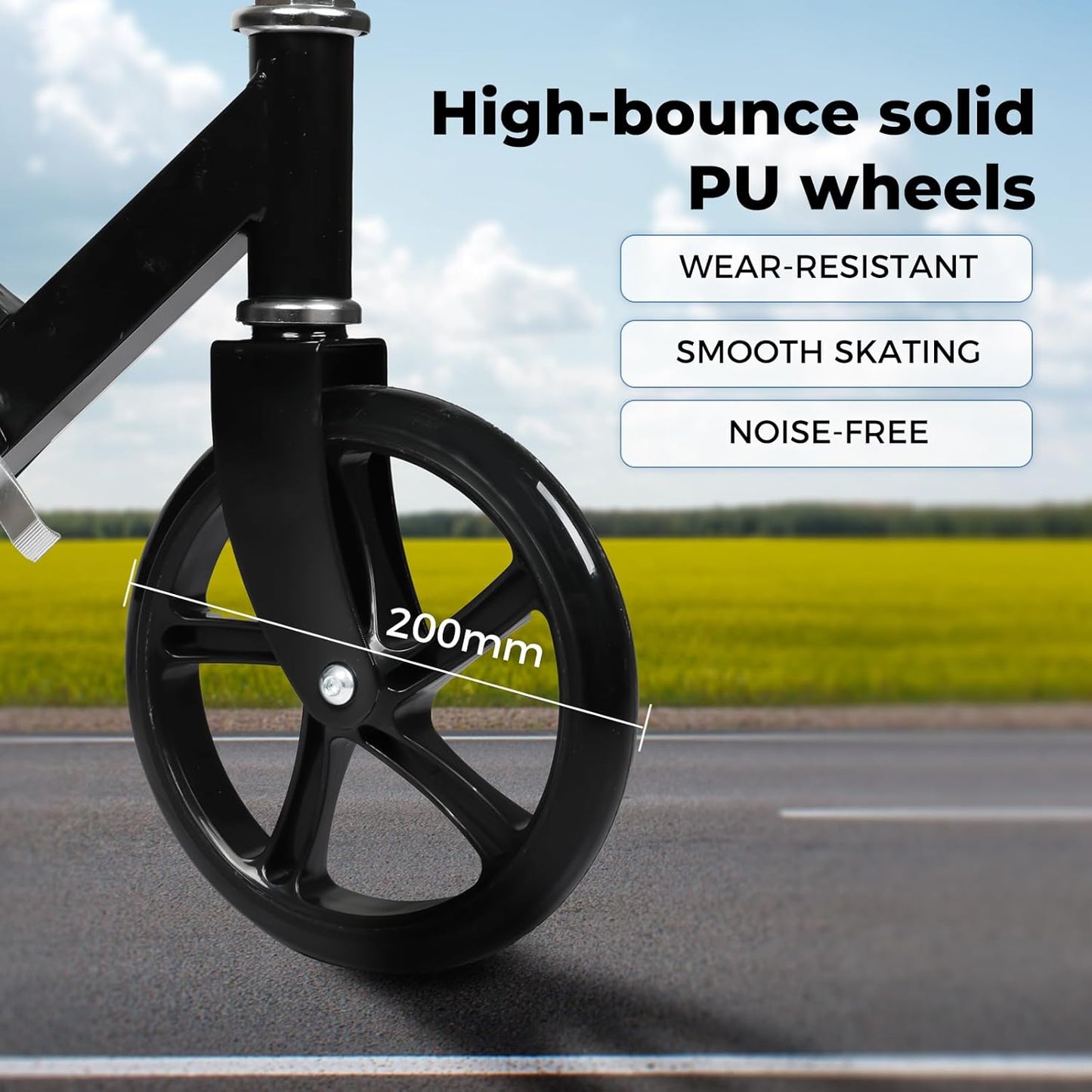 MONVELO Foldable Scooters Scooter with 2 Big Wheels for Kids and Adults up DEMO