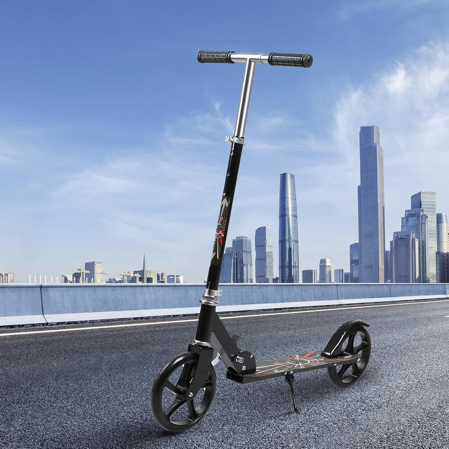 MONVELO Foldable Scooters Scooter with 2 Big Wheels for Kids and Adults up DEMO