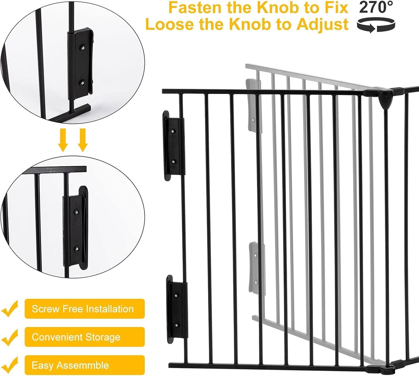 Phugis Extra Wide Baby Gate Configurable Playpen for Toddlers and Pets DEMO