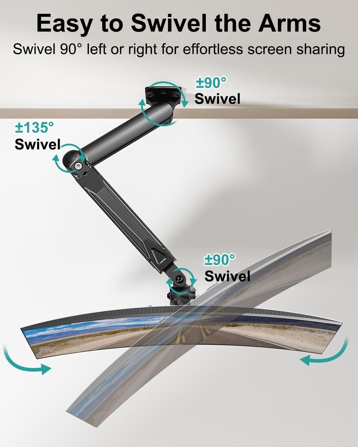 Mount Pro Single Monitor Wall for 13 to 32 Inch Screens in Black DEMO