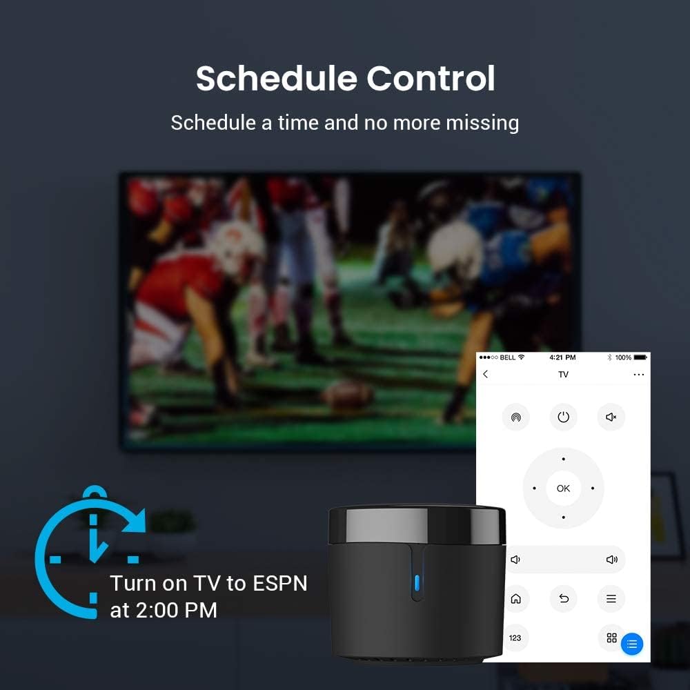 Broadlink RM4 Mini S Universal IR Remote Control Hub with Sensor Cable DEMO