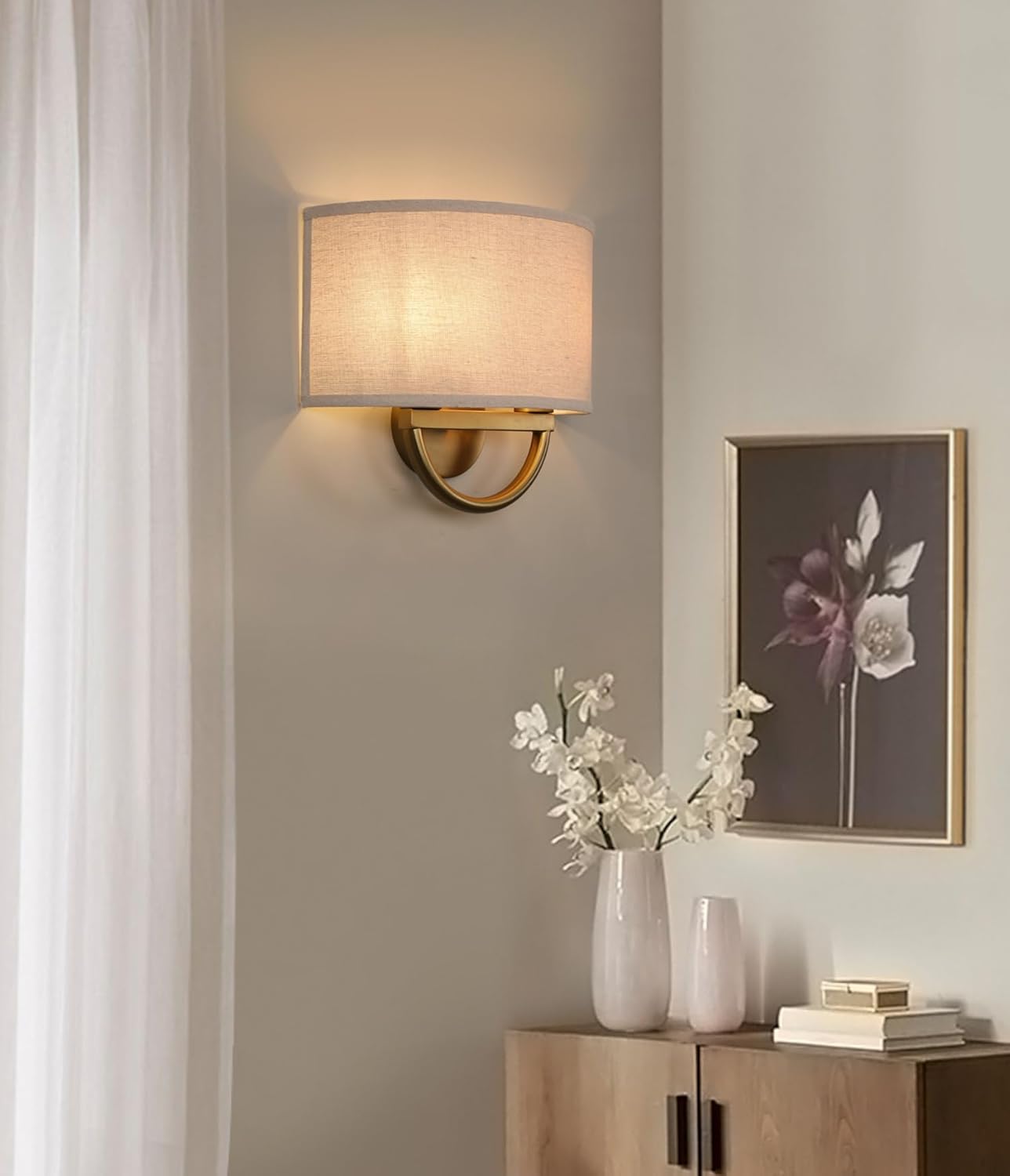 Buyee Vintage Industrial Double Sconce 2-Light Wall Lighting Fixture Linen DEMO