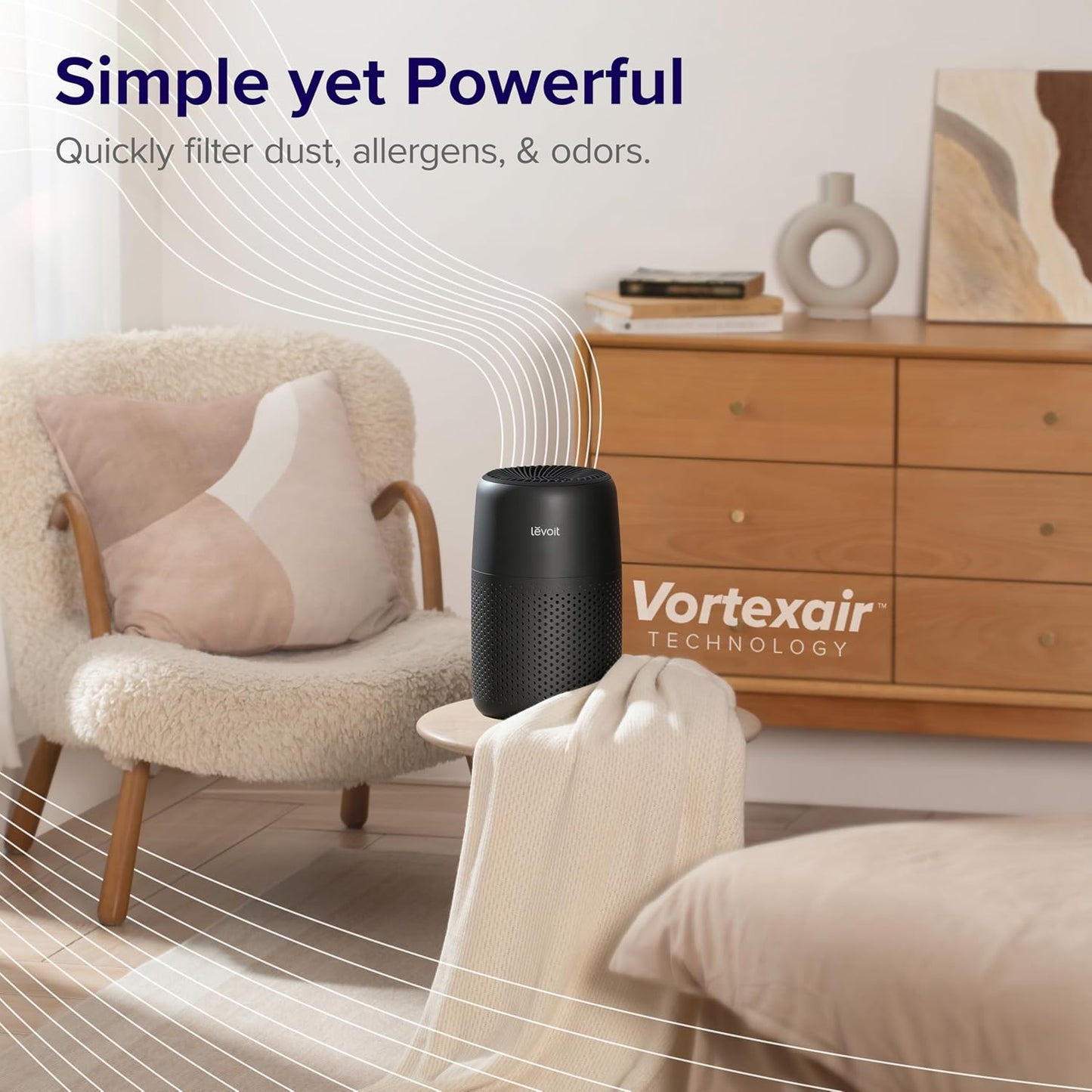 Levoit Core Air Purifiers Mini Air Purifier with Night Light, Quiet Mode, NEW