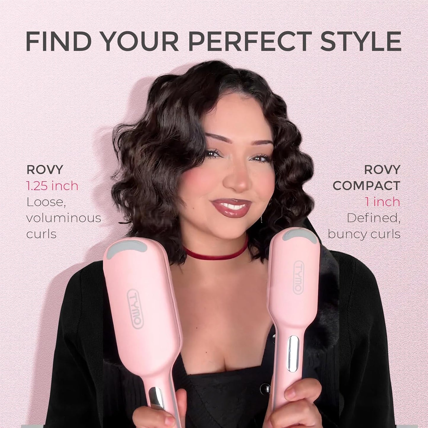 TYMO 25mm Wavers Ceramic Wavy Hair Crimper for Beachy, Voluminous Waves in DEMO