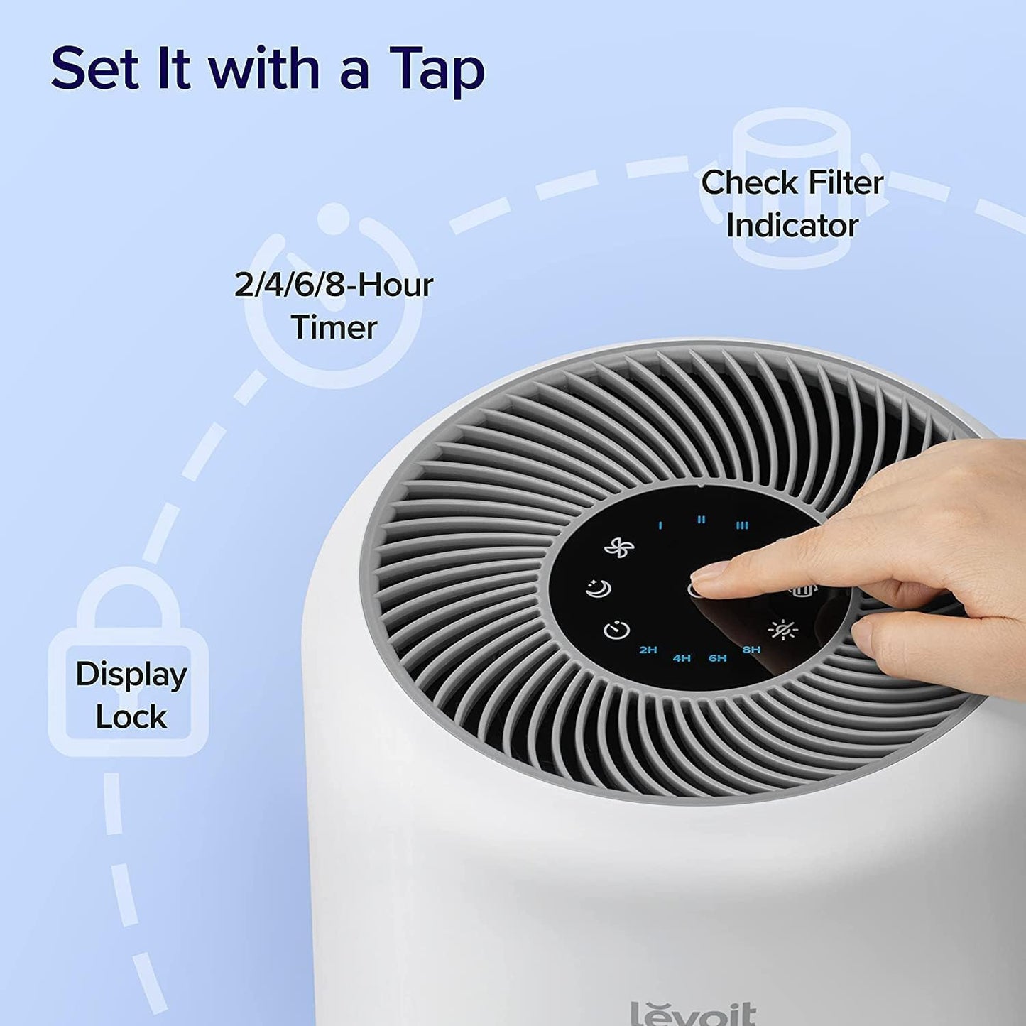 Levoit HEPA Air Purifiers Air Purifier for Home Bedroom, Ultra Efficient DEMO