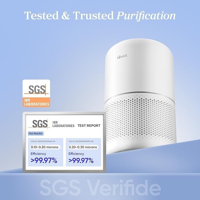 Levoit HEPA Air Purifiers Air Purifier for Home Bedroom, Ultra Efficient DEMO