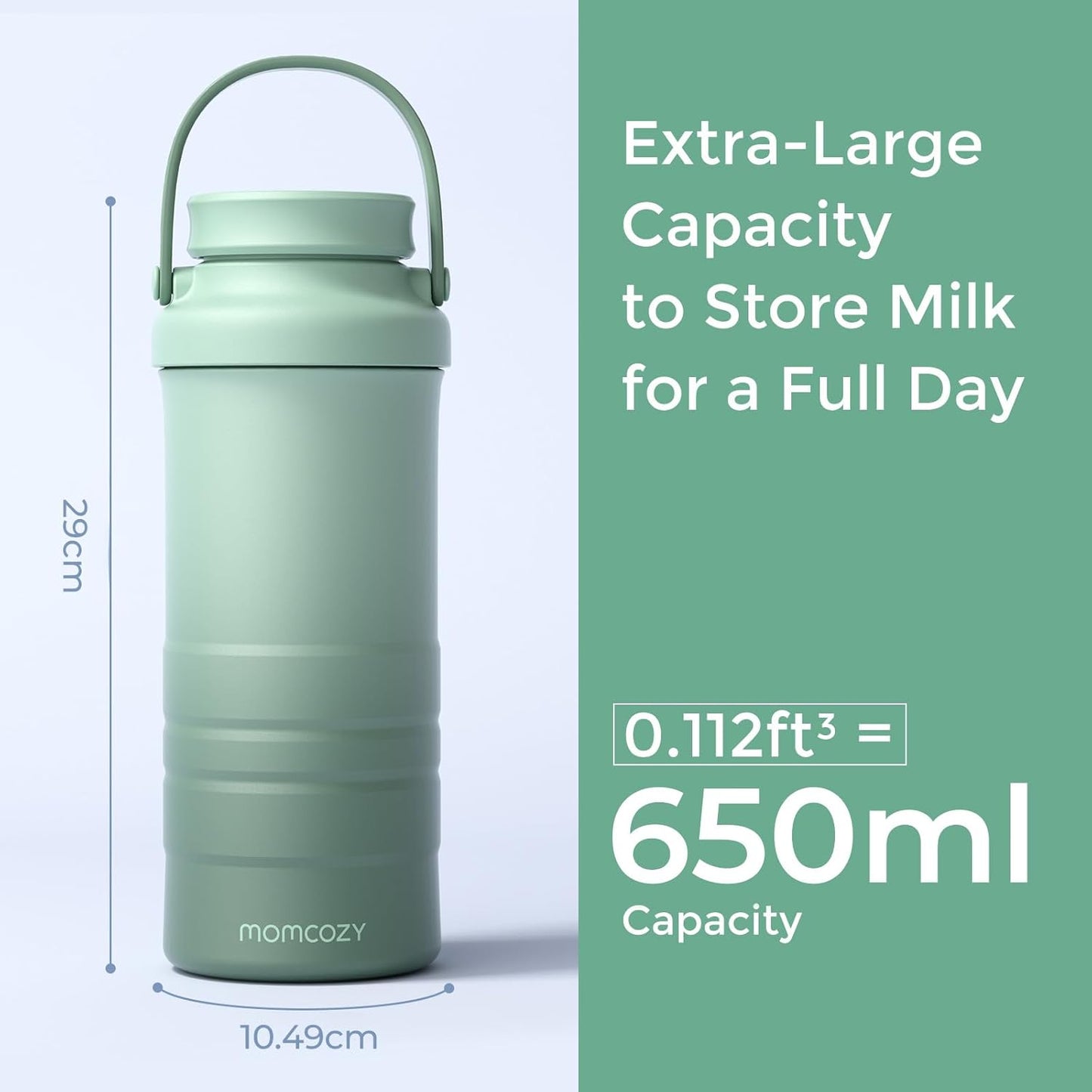 Momcozy 22oz Portable Breastmilk Cooler Keeps Milk Fresh 24H Outdoor NEW