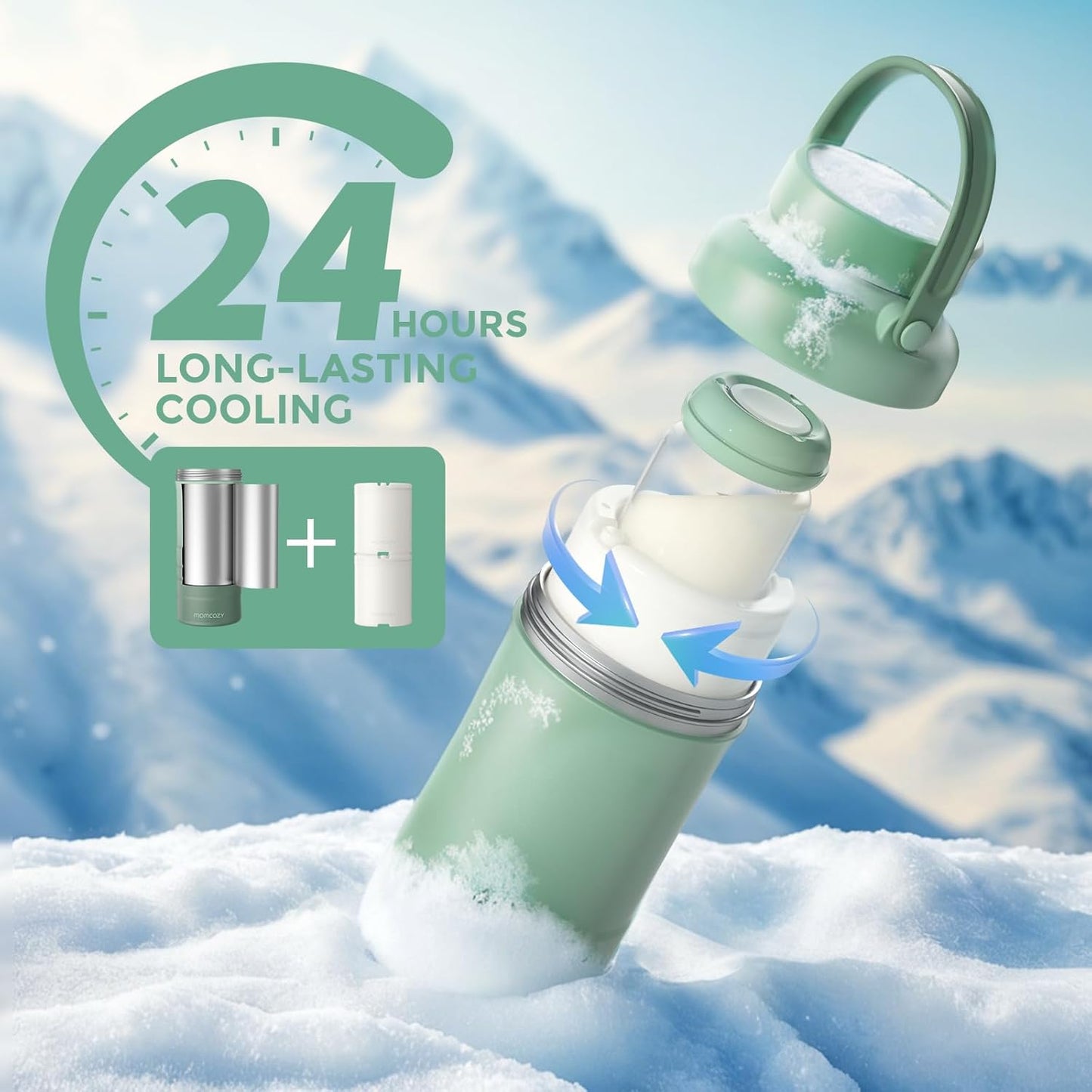Momcozy 22oz Portable Breastmilk Cooler Keeps Milk Fresh 24H Outdoor NEW