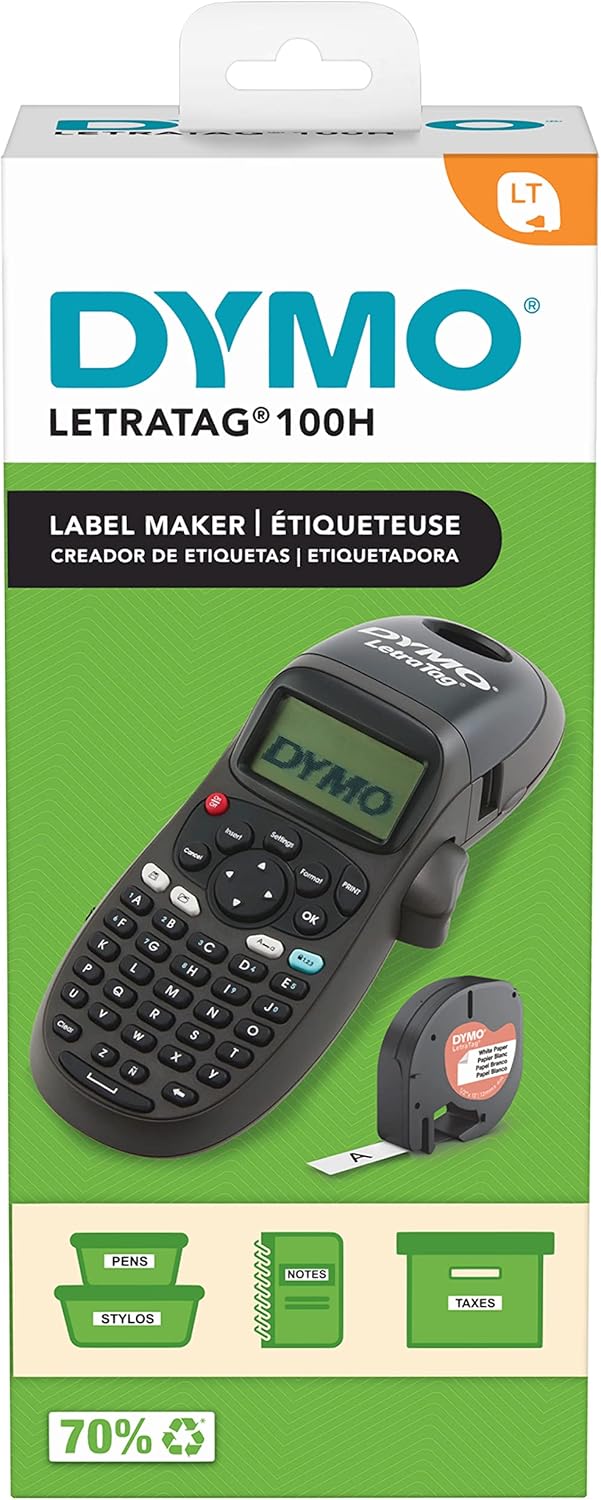 Dymo LetraTag LT-100H Handheld Label Maker Portable Keyboard Printer Office NEW