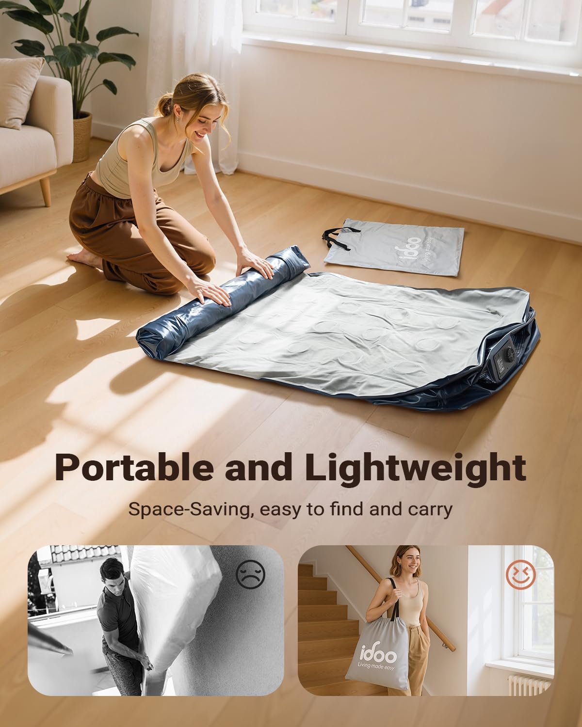 iDOO 15" Single Inflatable Air Mattress with Built-in Pump Self-Inflation DEMO