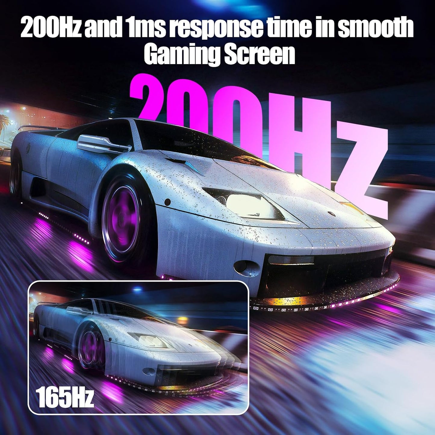 Gawfolk 24.5" Monitors 200Hz FHD 1080P Gaming Monitor with Built-in DEMO
