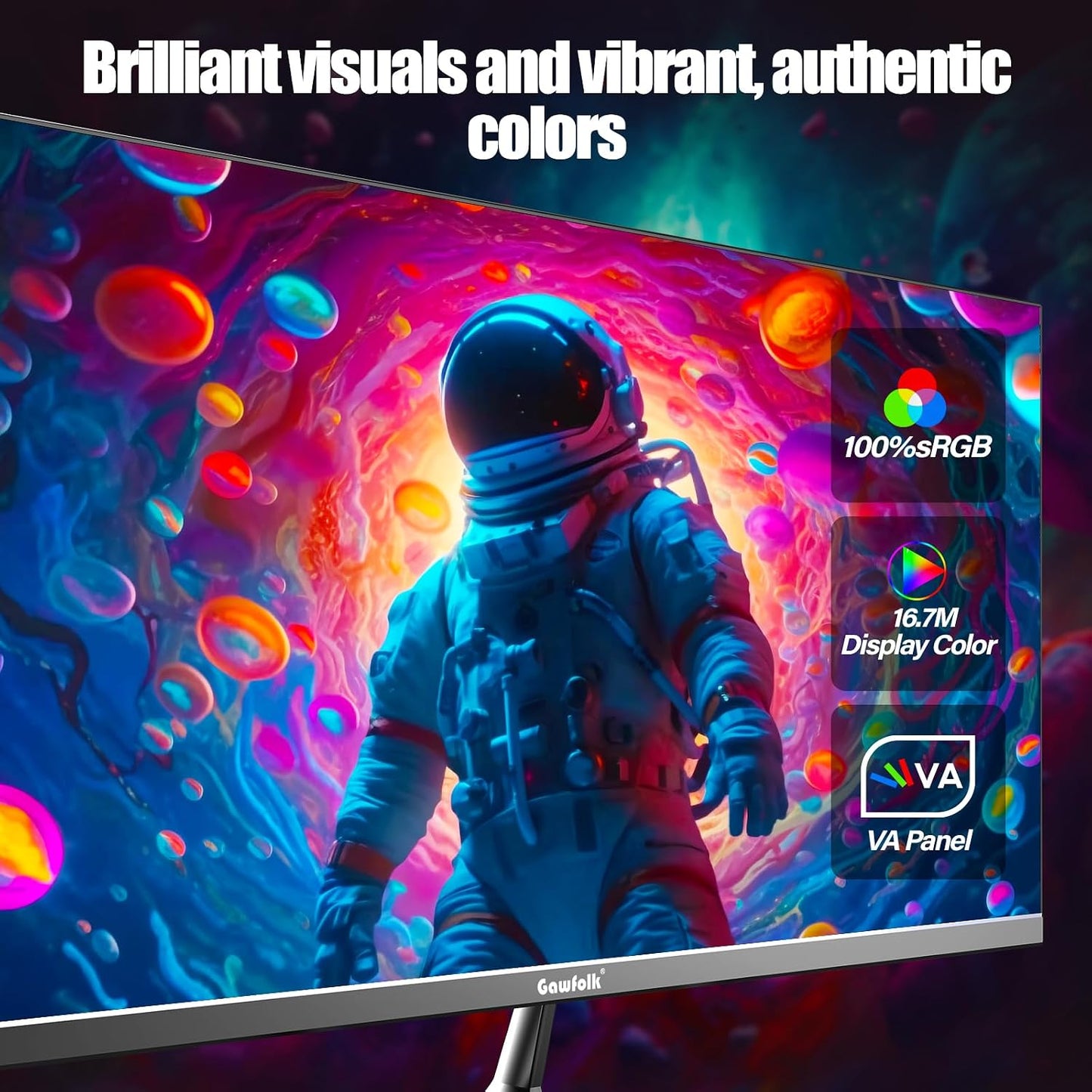 Gawfolk 24.5" Monitors 200Hz FHD 1080P Gaming Monitor with Built-in DEMO