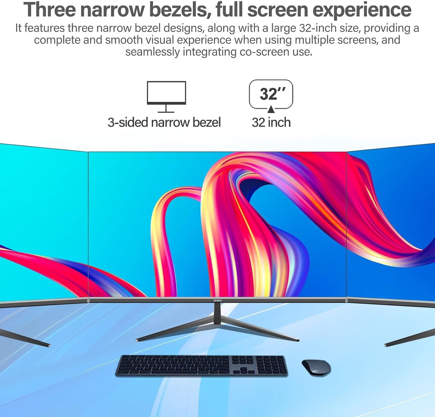 Gawfolk 32 Monitors Inch 4K UHD Computer Monitor with 3840 x 2160p 60Hz VA DEMO