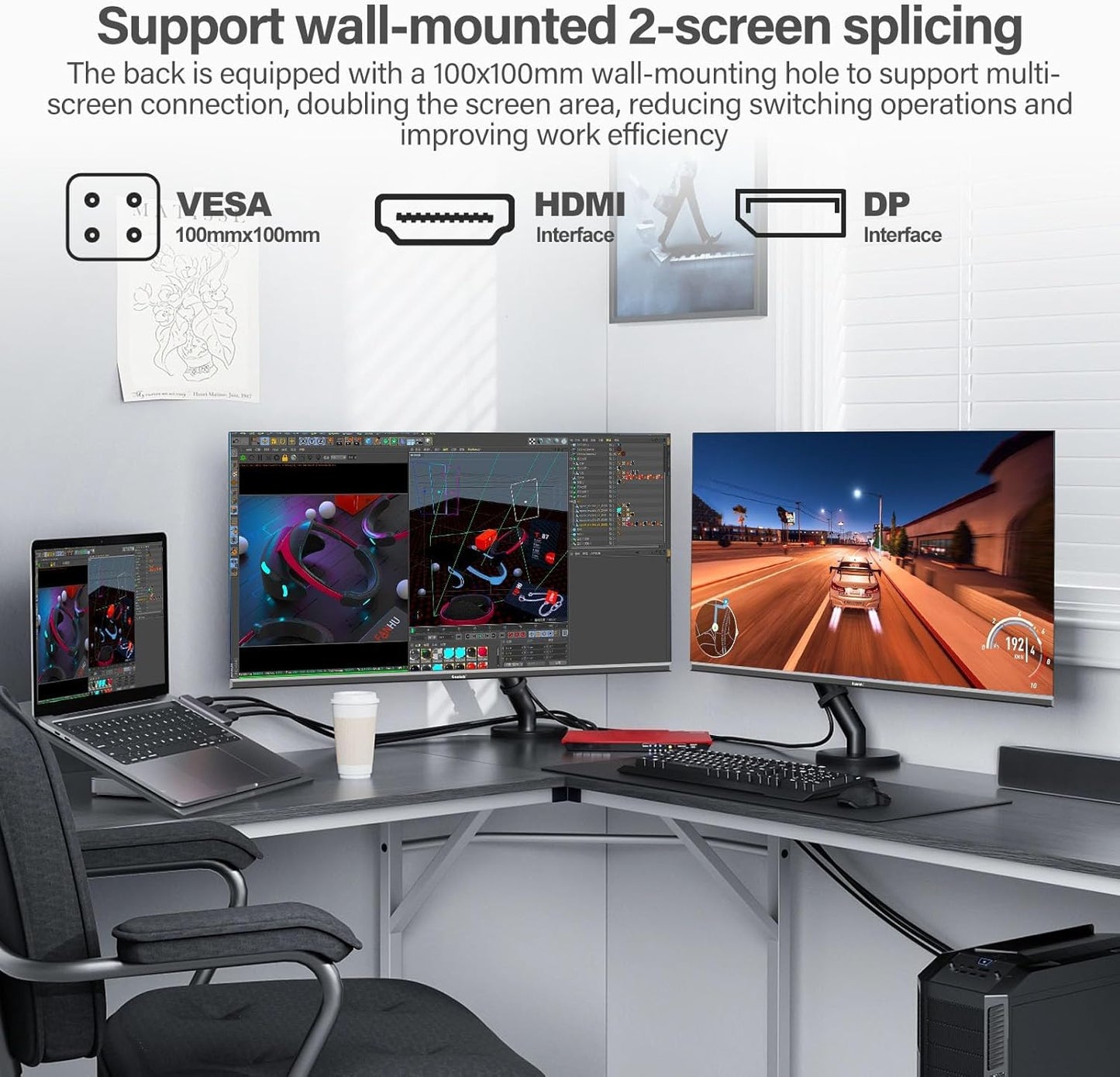 Gawfolk 32 Monitors Inch 4K UHD Computer Monitor with 3840 x 2160p 60Hz VA DEMO