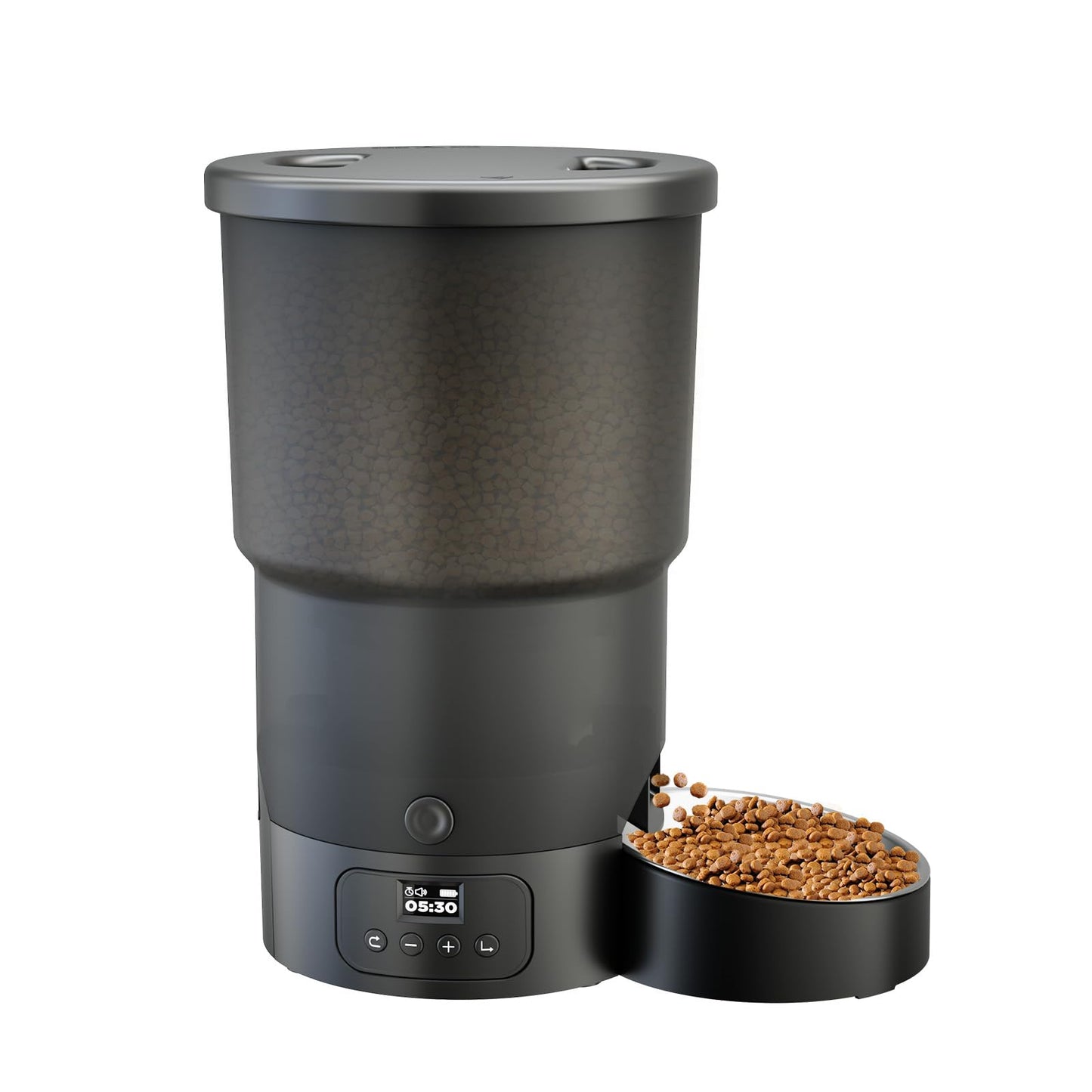 Gimars Automatic Cat Feeder Programmable 1-6 Meals 5L Capacity Black 1 Bowl NEW